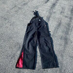 vintage Carhartt Mens Black Quilted-Lined Overalls 40x34 Heavy-Duty  C221